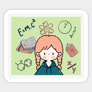 Cute student Sticker